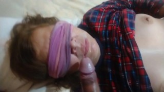 Cumming on my stepmom’s tits and ass while she begs for more, her moans driving me wild