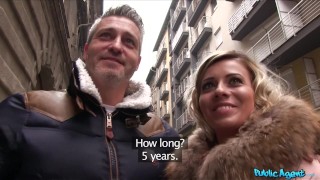 Public Agent – Cheating wife BLACKMAILED into lustful hotel encounter while hubby waits blindfolded